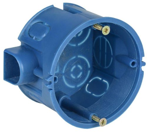 Коробка установочная IEK СП 68x45мм для сплошных стен синий ( Подрозетник ) картинка 